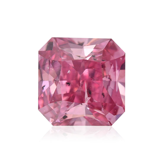 Diamante Radiant Fancy Vivid Purplish Pink da 0,19 Carati SI2 GIA