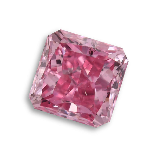 0.19 Carat Fancy Vivid Purplish Pink Radiant Diamond SI2 GIA