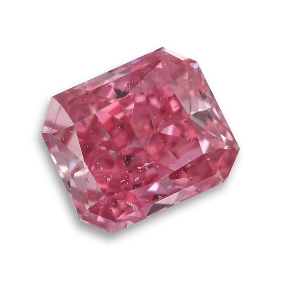 0.20 Carat Fancy Intense Pink Radiant Diamond SI2 GIA