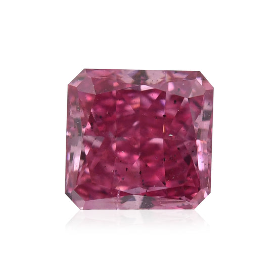 Diamante radiante rosa violaceo vivido fantasia da 0,20 carati SI2 GIA