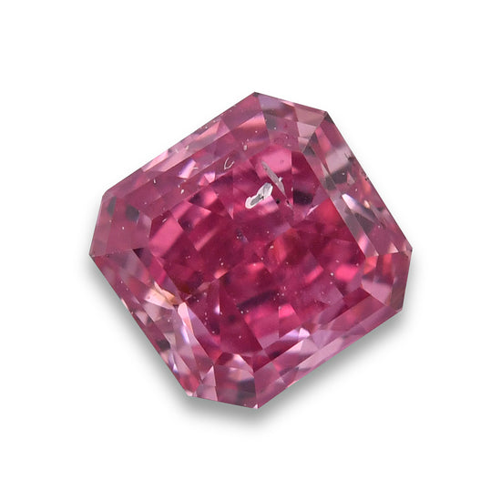 0.20 Carat Fancy Vivid Purplish Pink Radiant Argyle Diamond SI2 ARGYLE and GIA