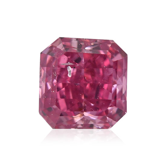 Diamante Argyle Radiant Rosa Purpureo Fancy Vivace da 0,20 Carati SI2 ARGYLE e GIA
