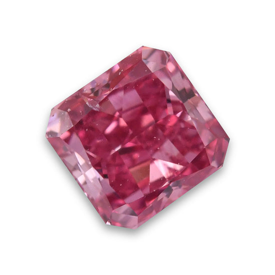 0.22 Carat Fancy Vivid Purplish Pink Radiant Argyle Diamond SI2 GIA