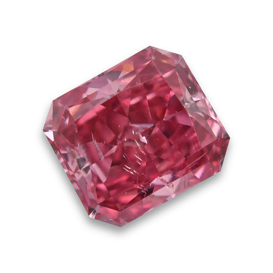 0.31 Carat Fancy Vivid Purplish Pink Radiant Argyle Diamond SI2 GIA