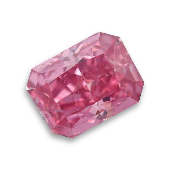 0.31 Carat Fancy Vivid Purplish Pink Radiant Argyle Diamond SI2 GIA