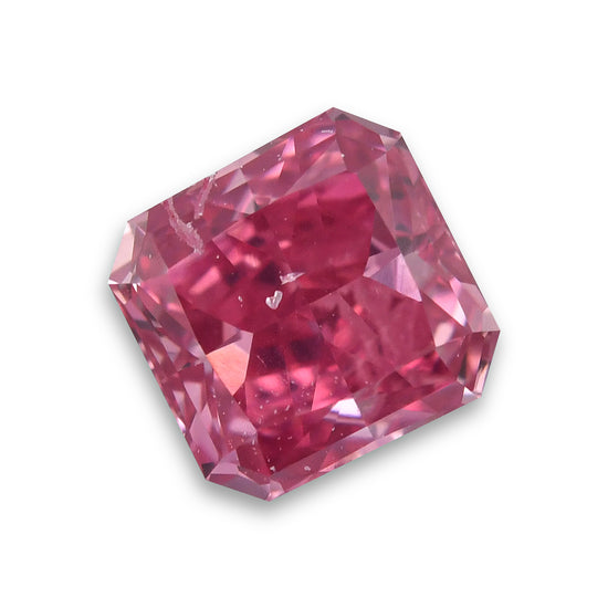 0.31 Carat Fancy Vivid Purplish Pink Radiant Argyle Diamond SI2 GIA