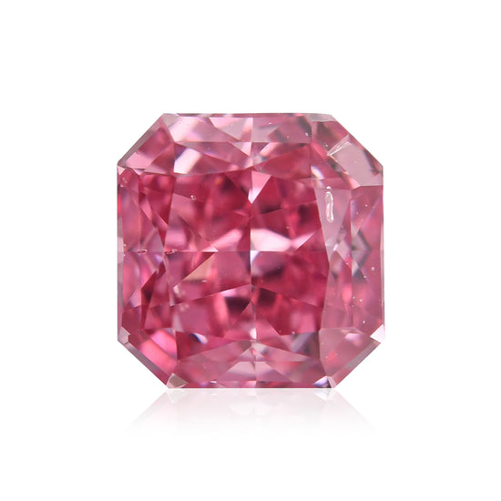 Diamante Argyle Radiant Fancy Vivid Purplish Pink da 0,45 carati, purezza SI2, certificato GIA e Argyle