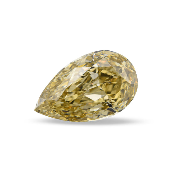 2.59 Carat Fancy Brownish Yellow Pear Diamond VVS2 GIA