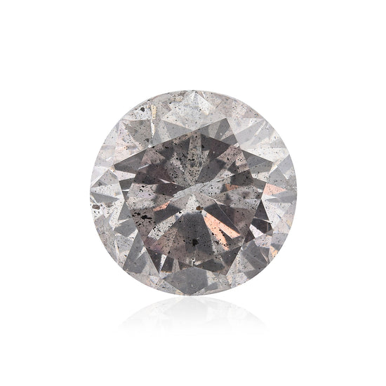 Diamante rotondo taglio brillante grigio-viola chiaro fantasia, 2,64 carati (I2) GIA