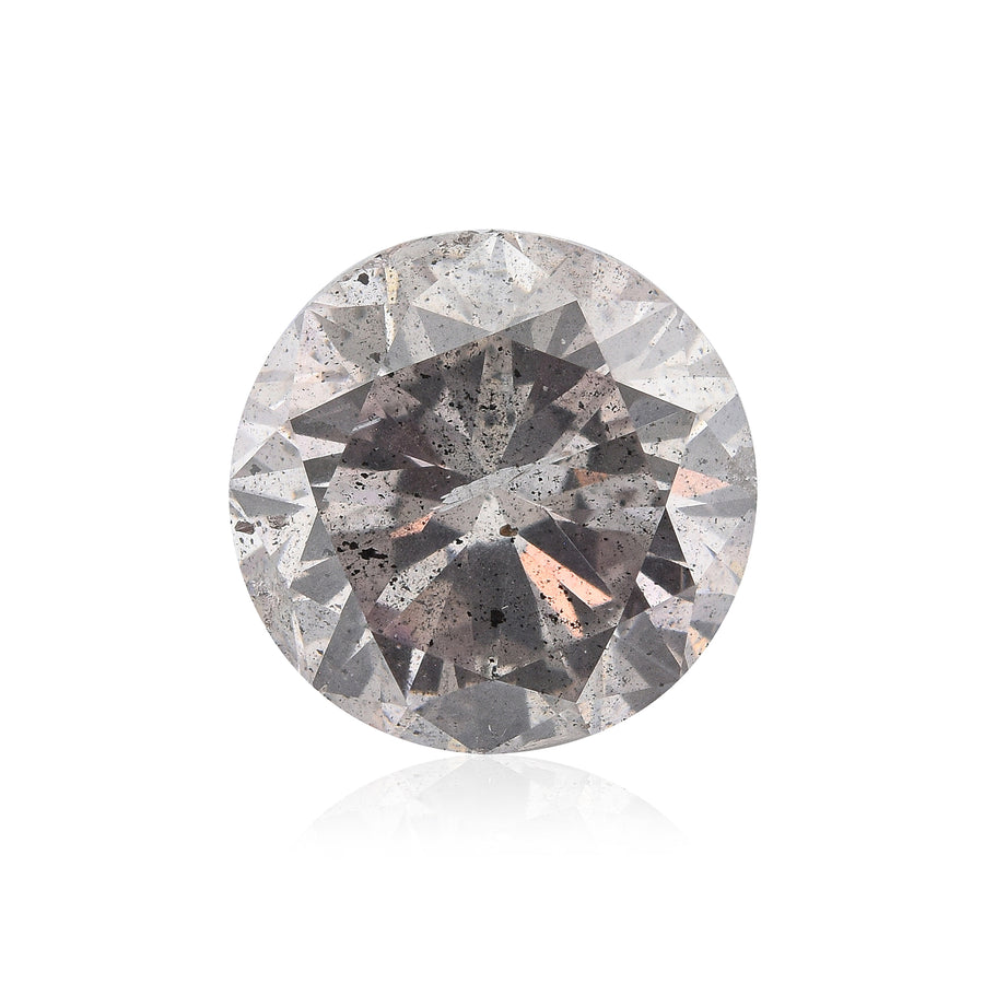 2.64 Carat Fancy Light Gray Purple Round Brilliant Diamond (I2) GIA