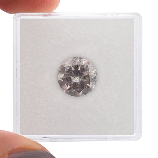 2.64 Carat Fancy Light Gray Purple Round Brilliant Diamond (I2) GIA