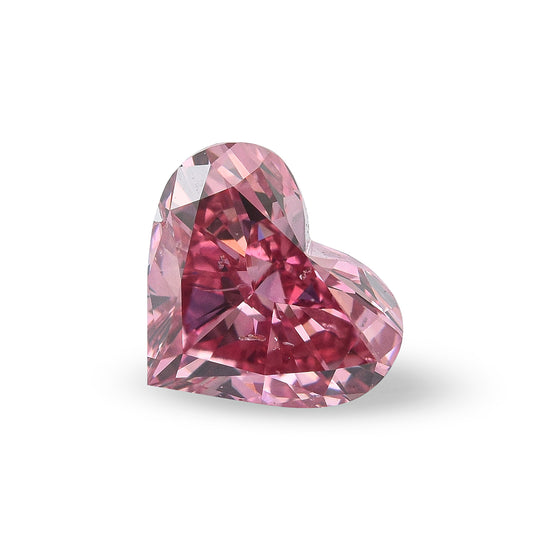0.67 Carat Fancy Vivid Pink HEART Diamond SI2 GIA