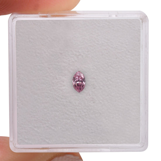 0.11 Carat Fancy Intense Purplish Pink Marquise Diamond (I1) GIA