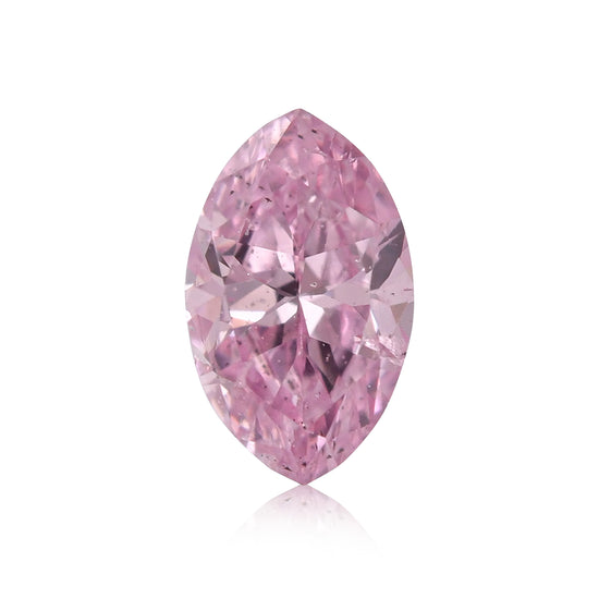 0,11 Karat ausgefallener intensiver, violettrosa Marquise-Diamant (I1) GIA