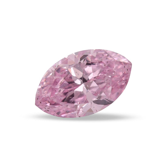 0.11 Carat Fancy Intense Purplish Pink Marquise Diamond (I1) GIA