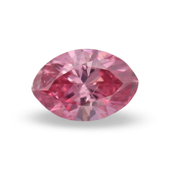 0.13 Carat Fancy Vivid Pink Marquise Diamond (I1) GIA