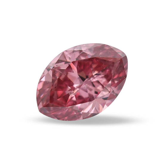 0.14 Carat Fancy Deep Pink Marquise Diamond (I1) GIA