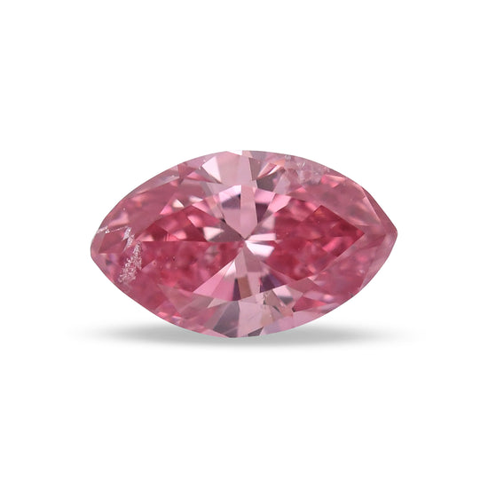 0.14 Carat Fancy Vivid Pink Marquise Diamond (I1) GIA
