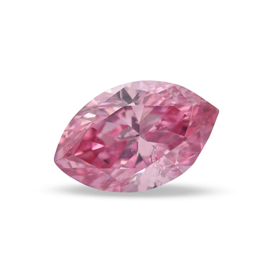 0.15 Carat Fancy Vivid Purplish Pink Marquise Diamond I1 GIA