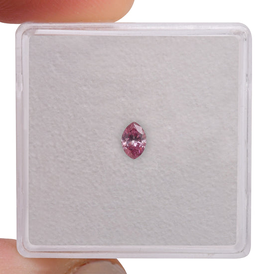 0.16 Carat Fancy Intense Purplish Pink Marquise Diamond I1 GIA