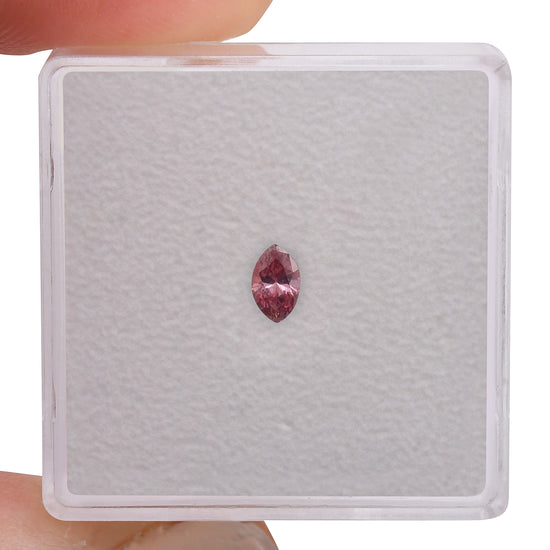 0.16 Carat Fancy Vivid Purplish Pink Marquise Diamond I1 GIA
