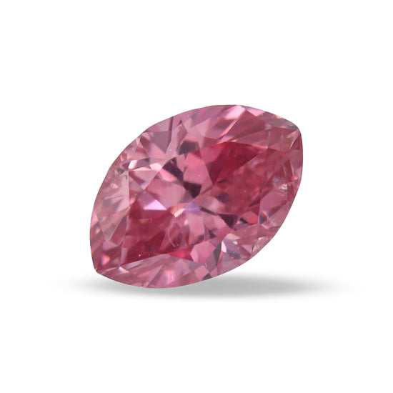 0,20 Karat Fancy Vivid Purplish Pink Marquise Diamant I1 GIA