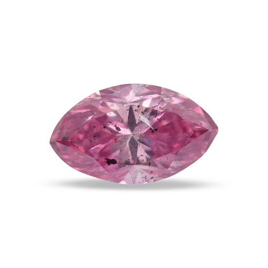 0.20 Karat Fancy Vivid Purplish Pink Diamant im Marquiseschliff I1 GIA
