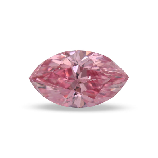 0.23 Carat Fancy Intense Pink Marquise Argyle Diamond I1 GIA