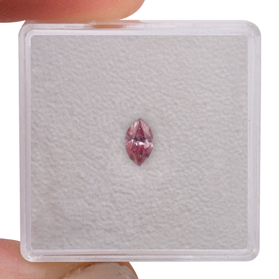 0.23 Carat Fancy Intense Pink Marquise Argyle Diamond I1 GIA