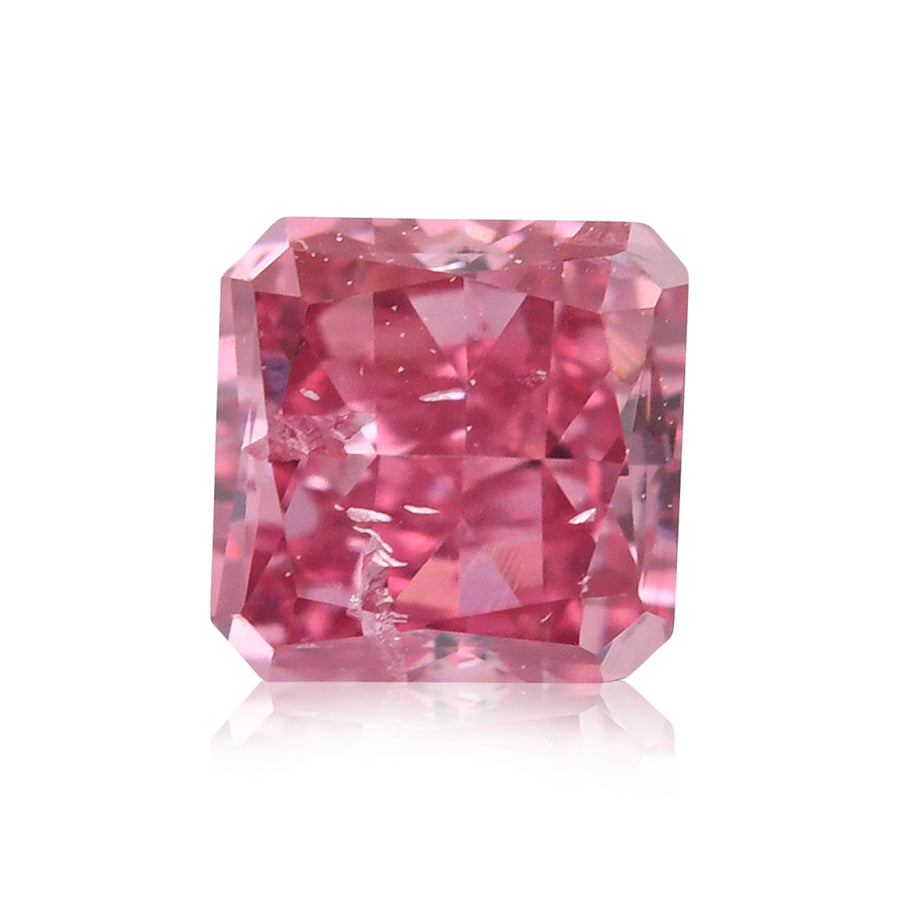 Diamante Radiant Fancy Intense Purplish Pink da 0,17 carati I1 GIA