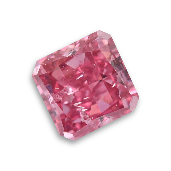 0.17 Carat Fancy Intense Purplish Pink Radiant Diamond I1 GIA