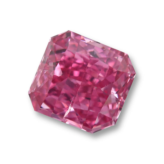 0.23 Carat Fancy Vivid Purplish Pink Radiant Argyle Diamond (I1) GIA