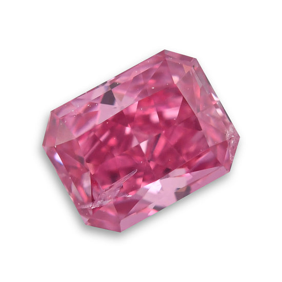 0.31 Carat Fancy Vivid Purplish Pink Radiant Argyle Diamond I1 GIA