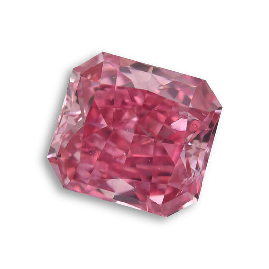 0.36 Carat Fancy Vivid Purplish Pink Radiant Argyle Diamond I1 GIA