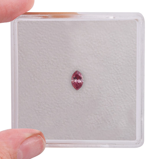 0.12 Carat Fancy Intense Purplish Pink Marquise Diamond (SI1) GIA