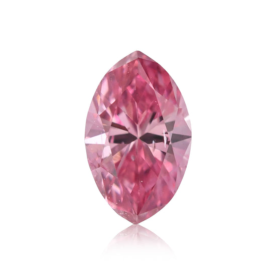 0,13 Karat ausgefallen intensiver pinker Marquise-Diamant (SI1) GIA