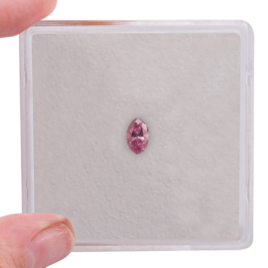 0.14 Carat Fancy Intense Purplish Pink Marquise Diamond (SI1) GIA