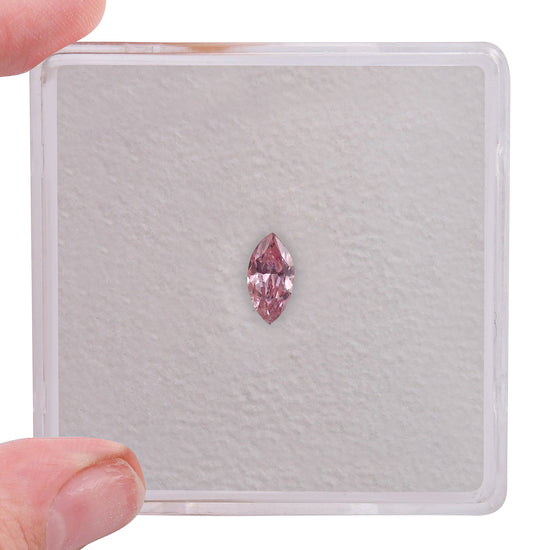 0.15 Carat Fancy Intense Pink Marquise Diamond SI1 GIA