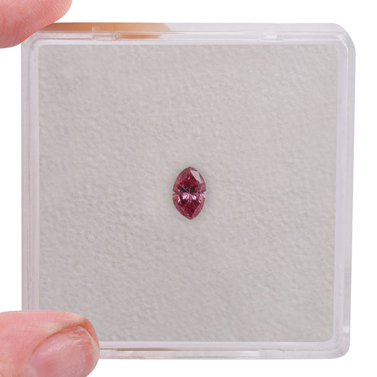 0.15 Carat Fancy Vivid Purplish Pink Marquise Diamond SI1 GIA
