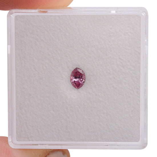 0.17 Carat Fancy Intense Purplish Pink Marquise Diamond SI1 GIA