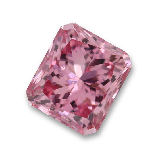 0.14 Carat Fancy Intense Purplish Pink Radiant Diamond (SI1) GIA