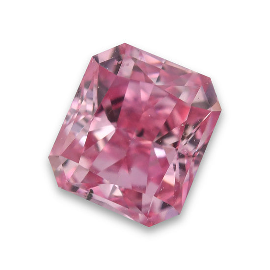 0.21 Carat Fancy Vivid Purplish Pink Radiant Diamond SI1 GIA