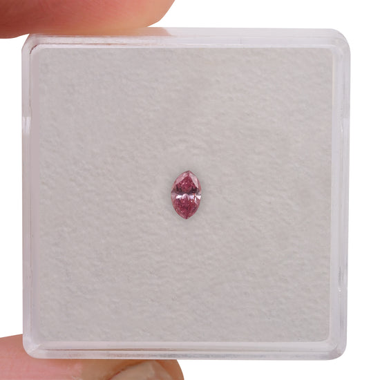 0.11 Carat Fancy Intense Pink Marquise Diamond (VS1) GIA