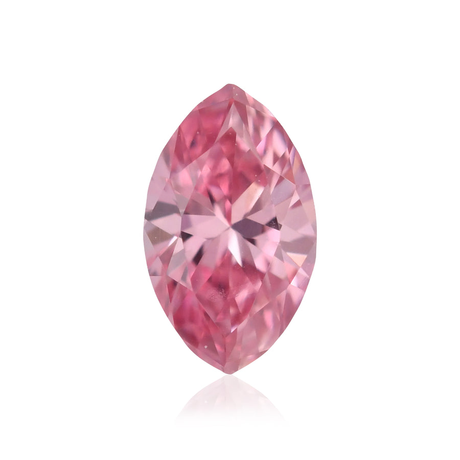 0.11 Carat Fancy Vivid Pink Marquise Diamond (VS1) GIA
