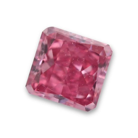 0.17 Carat Fancy Vivid Purplish Pink Radiant Diamond VVS1 GIA