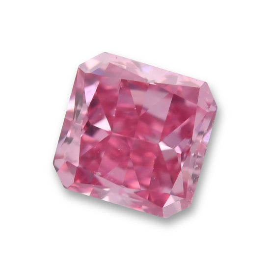 0.17 Carat Fancy Vivid Purplish Pink Radiant Diamond VVS1 GIA