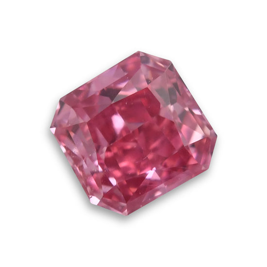 0.16 Carat Fancy Vivid Purplish Pink Radiant Diamond VS1 GIA
