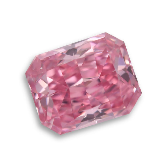 0.19 Carat Fancy Intense Pink Radiant Argyle Diamond VVS2 GIA and Argyle