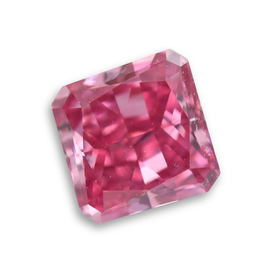 0.21 Carat Fancy Vivid Purplish Pink Radiant Argyle Diamond VVS2 GIA