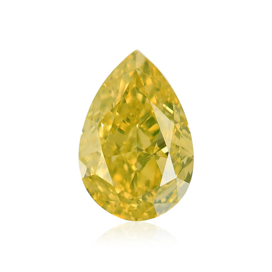 0,41 Karat Fancy Vivid Yellow Pear Diamant SI1 GIA